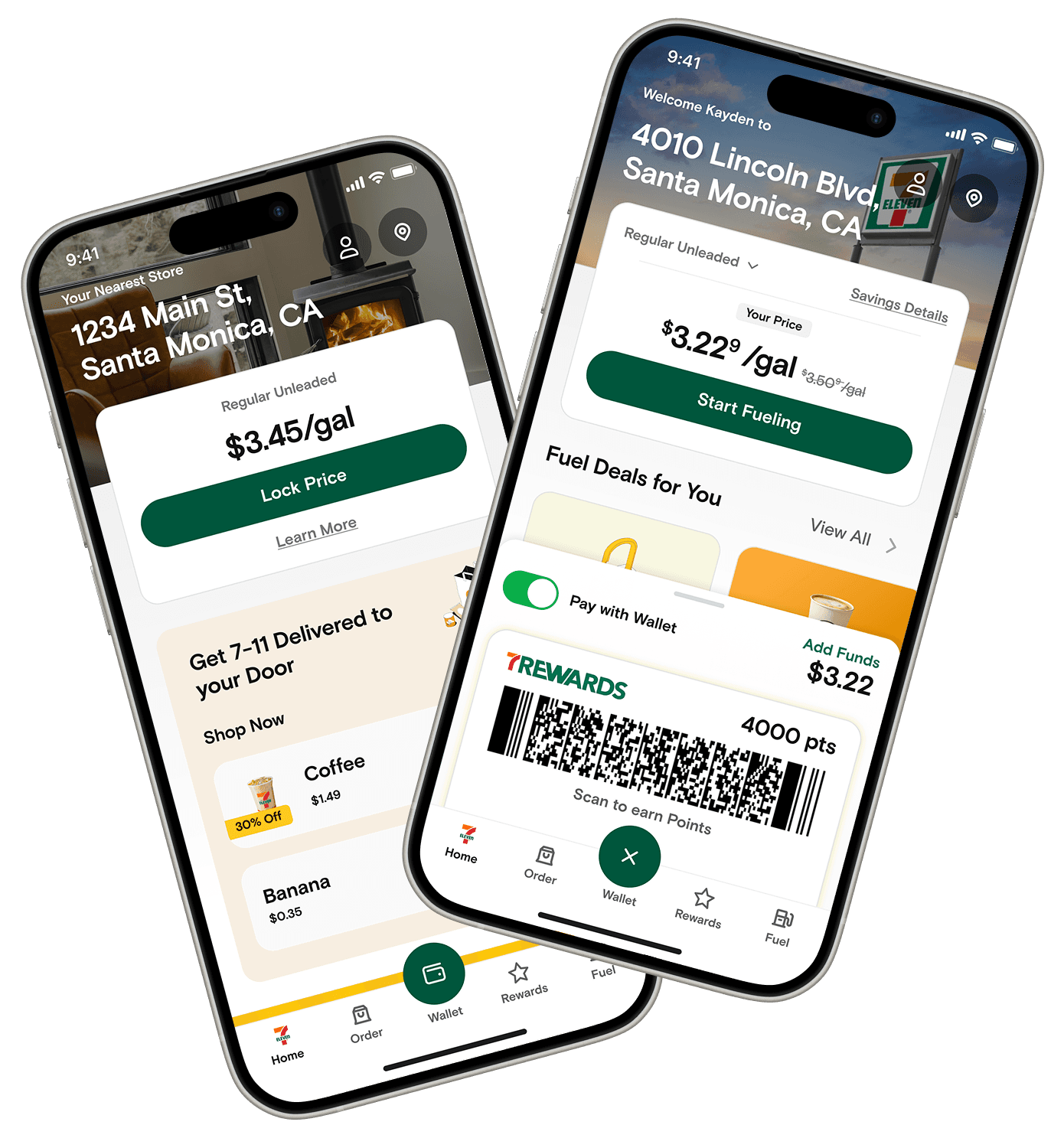 Redesigned 7-Eleven home screen